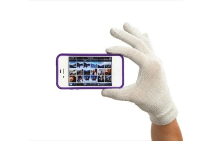 Agloves Natural Touch Gloves - Dünne, modische Handschuhe zur Bedienung von Touchscreens, 10-Finger tauglich - Grösse M - Weiss (Ohne Retailverpackung)