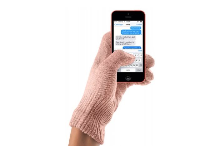 Mujjo Touchscreen Gloves - Warme und angenehme Premium-Handschuhe zur Bedienung von Touchscreens, 10-Finger tauglich - Grösse S/M - Coral-Pink