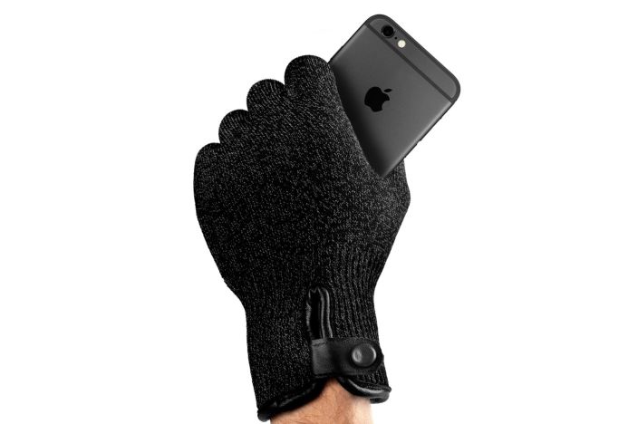Mujjo Touchscreen Gloves - Warme und angenehme Premium-Handschuhe zur Bedienung von Touchscreens, 10-Finger tauglich, Unisex - Grösse XL - Schwarz