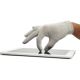 Agloves Natural Touch Gloves - Dünne, modische Handschuhe zur Bedienung von Touchscreens, 10-Finger tauglich - Grösse L - Weiss (Ohne Retailverpackung)