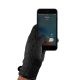 Mujjo Single Layerd Touchscreen Gloves - Warme und angenehme Premium-Handschuhe mit Lederrand zur Bedienung von Touchscreens, 10-Finger tauglich - Grösse L - Schwarz