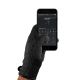 Mujjo Single Layerd Touchscreen Gloves - Warme und angenehme Premium-Handschuhe mit Lederrand zur Bedienung von Touchscreens, 10-Finger tauglich - GrÃ¶sse S - Schwarz